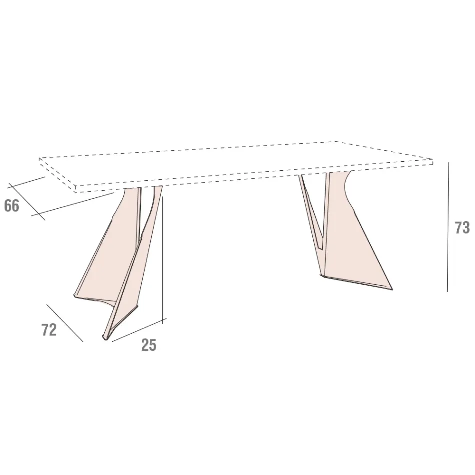 Køkkenbord i træ og metal Fremstillet i Italien, høj kvalitet - Dotto Viadurini