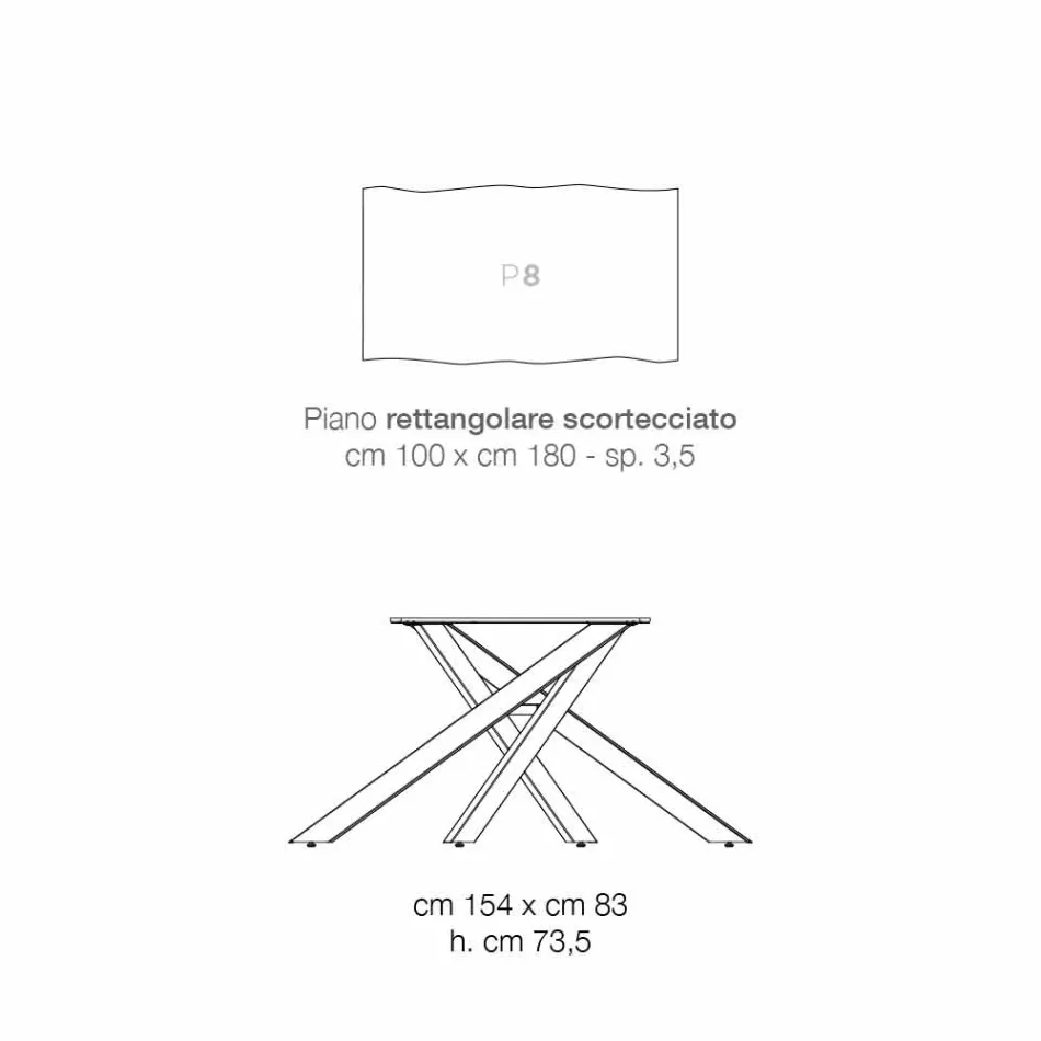 Lavet i Italien design massivt træ køkkenbord, Dionigi Viadurini