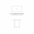 Køkkenbord i massivt træ og metal lavet i Italien, Flora Viadurini