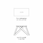 Køkkenbord i MDF og metal lavet i Italien, Wilmer Viadurini