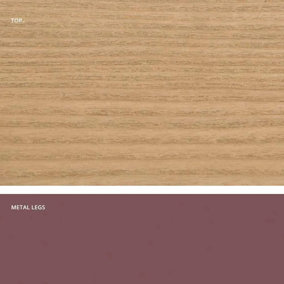 Køkkenbord i MDF og metal lavet i Italien, Wilmer Viadurini