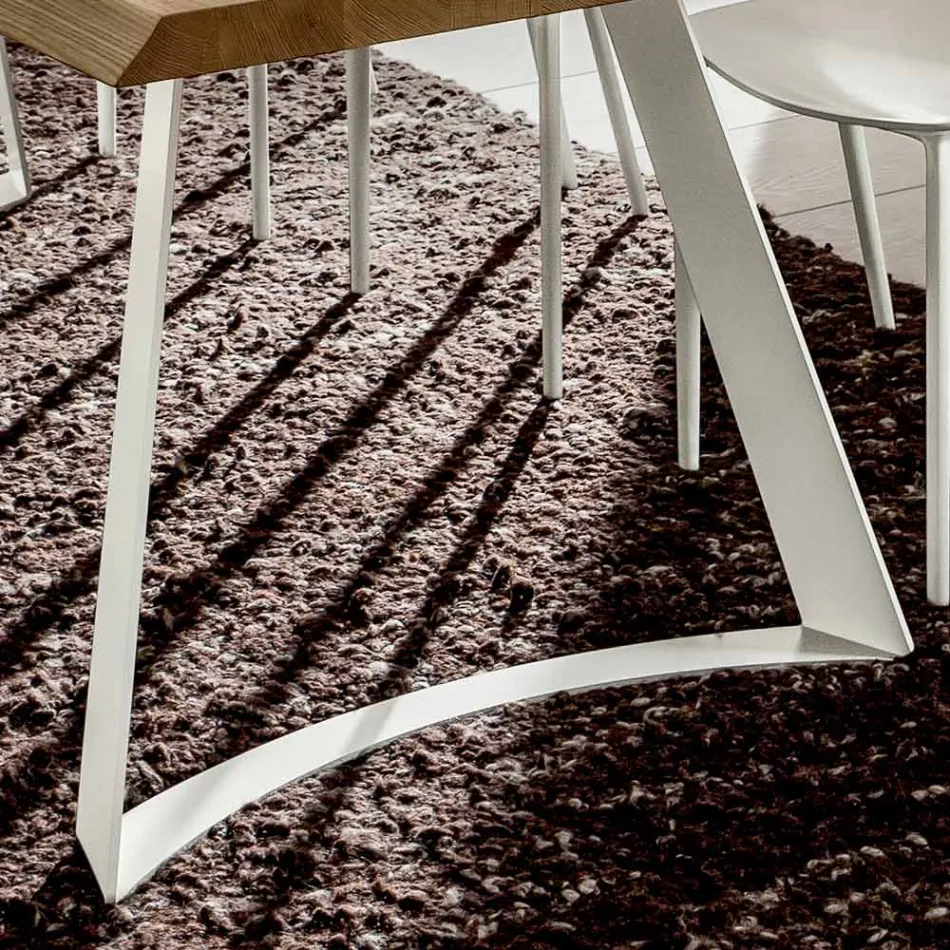 Køkkenbord i højkvalitets afbarket træ lavet i Italien - Pinocchio Viadurini