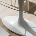 Luksus køkkenbord i hærdet glas og marmor lavet i Italien - Brontolo Viadurini