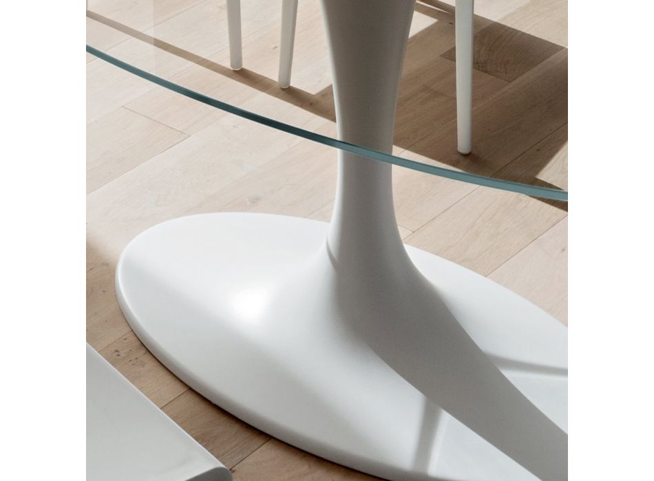 Luksus køkkenbord i hærdet glas og marmor lavet i Italien - Brontolo Viadurini