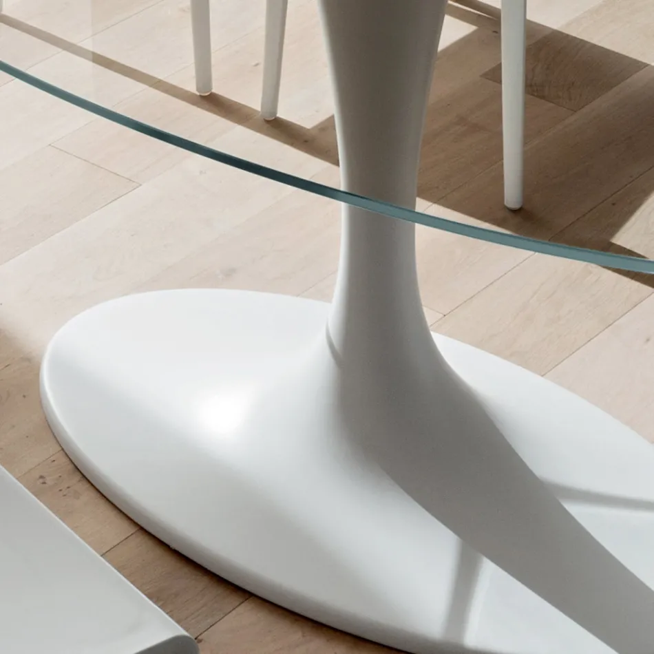 Luksus køkkenbord i hærdet glas og marmor lavet i Italien - Brontolo Viadurini