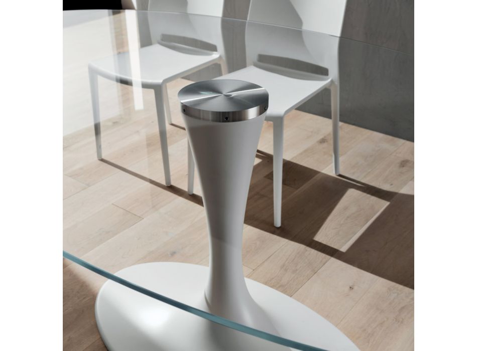 Luksus køkkenbord i hærdet glas og marmor lavet i Italien - Brontolo Viadurini