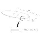 Luksus køkkenbord i hærdet glas og marmor lavet i Italien - Brontolo Viadurini