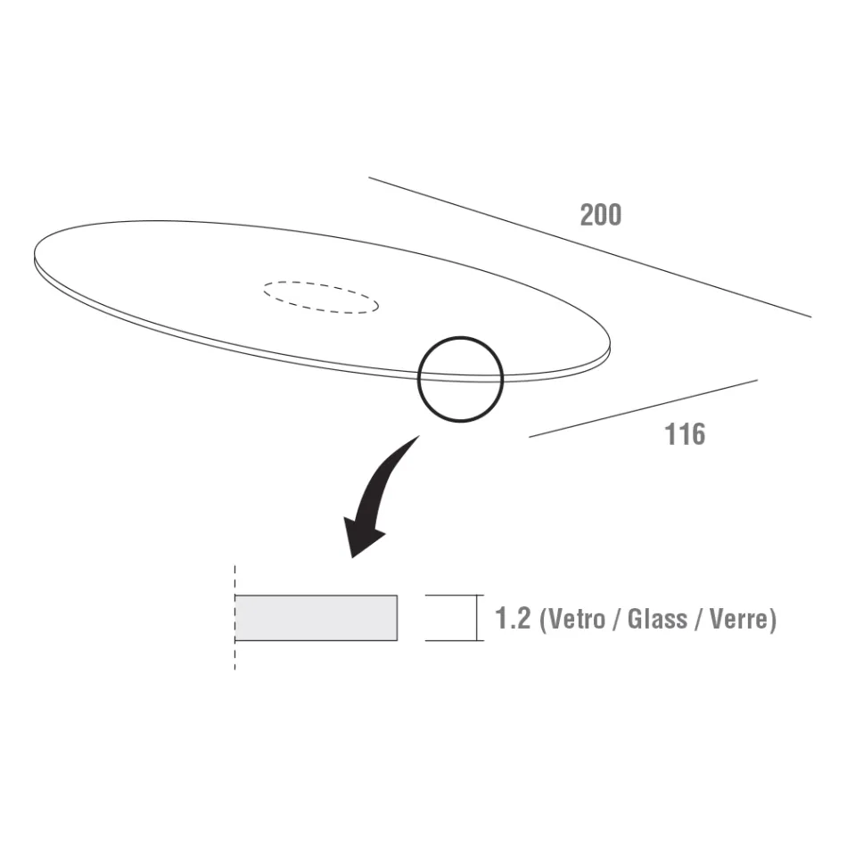 Luksus køkkenbord i hærdet glas og marmor lavet i Italien - Brontolo Viadurini