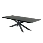 Moderne køkkenbord i fineret træ og stål lavet i Italien - Grotta Viadurini