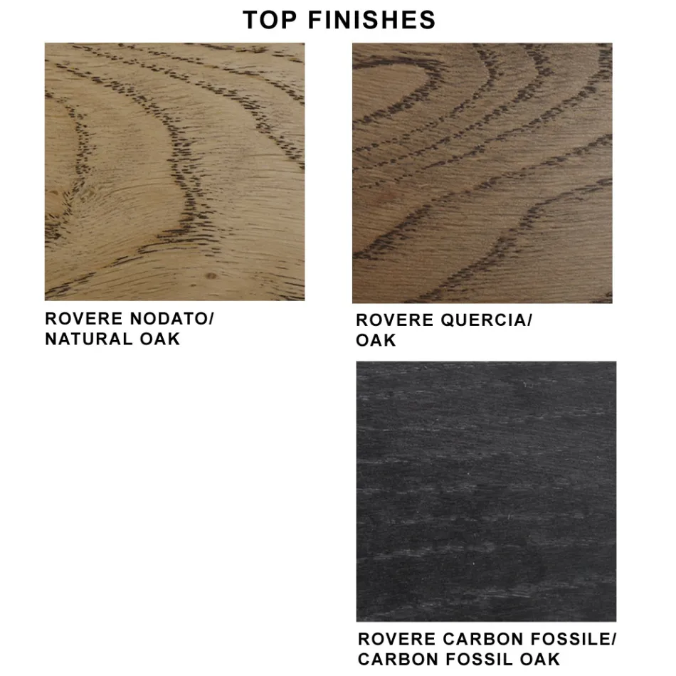 Moderne køkkenbord i fineret træ og stål lavet i Italien - Grotta Viadurini