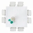 Udtrækkeligt udendørsbord op til 160 cm i aluminium, Homemotion - Andries Viadurini