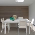 Udtrækkeligt udendørsbord op til 160 cm i aluminium, Homemotion - Andries Viadurini