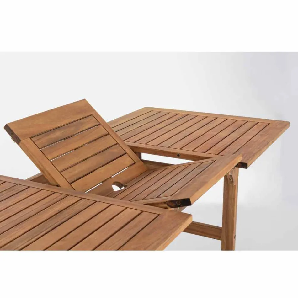 Udvideligt udendørs bord Op til 160 cm i Acacia Wood - Cloud Viadurini