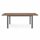 Udvideligt udendørs bord op til 200 cm med top i teaktræ - Bobel Finish Viadurini