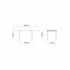 Udvideligt udendørs bord Op til 280 cm i metal Fremstillet i Italien - Dego Viadurini