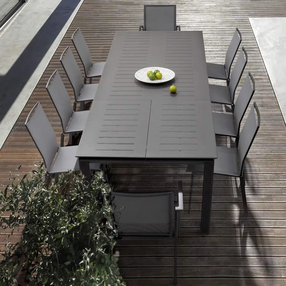 Udvideligt udendørs bord i Homemotion af moderne design i aluminium - Casper Viadurini