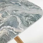 Udendørsbord med træbund og ikonisk Ciprus keramisk plade - Infinity Viadurini