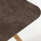 Udendørs bord med træbund og Pulpis Brown keramisk plade - Infinity Viadurini