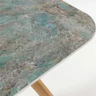 Udendørsbord med træbund og keramisk plade Santos - Infinity Viadurini