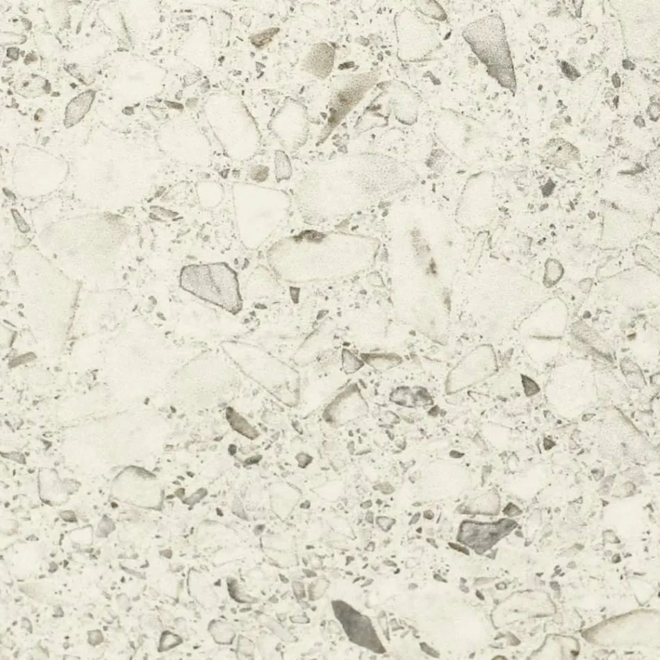 Udendørsbord med træbund og Terrazzo hvid keramisk plade - Infinity Viadurini