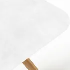 Udendørs bord med træbund og total hvid keramisk plade - Infinity Viadurini