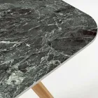 Udendørs bord med træbund og grøn keramisk plade Frankrig - Infinity Viadurini