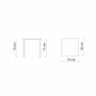 Moderne stabelbart firkantet metal udendørs bord fremstillet i Italien - Aila Viadurini