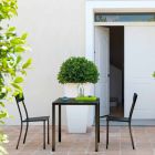 Moderne stabelbart firkantet metal udendørs bord fremstillet i Italien - Aila Viadurini