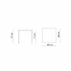 Moderne stabelbart firkantet metal udendørs bord fremstillet i Italien - Aila Viadurini