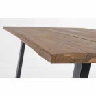 Udendørs bord i akacietræ med ben i malet stål - Sheldon Viadurini