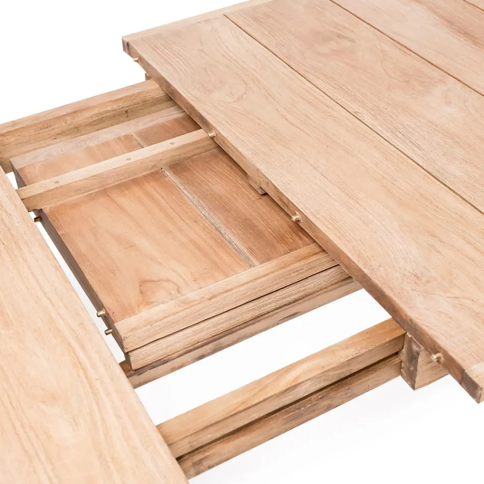 Udendørsbord i teaktræ Kan udvides til 270 cm - Marie Viadurini