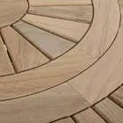 Udendørs teakbord med drejelig centralplade, Homemotion - Dimitris Viadurini