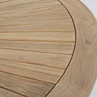 Udendørs teakbord med drejelig centralplade, Homemotion - Dimitris Viadurini