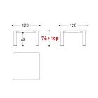 Udendørs bordplade Hpl eller keramik lavet i Italien - Plinto af Varaschin Viadurini