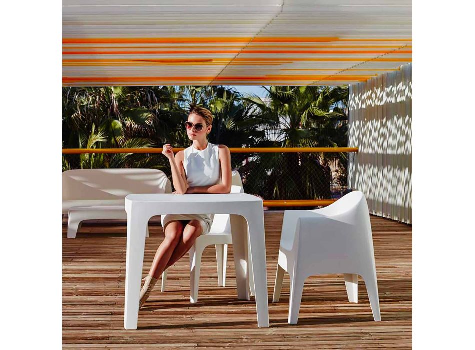 Solid square udendørs bord af Vondom i polypropylen, design Viadurini