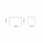 Selvudjævende rektangulært metal udendørs bord fremstillet i Italien - Binda Viadurini