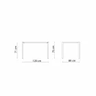 Selvudjævende rektangulært metal udendørs bord fremstillet i Italien - Binda Viadurini