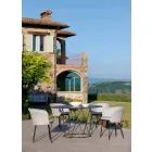 Rundt moderne udendørs bord i malet metal fremstillet i Italien - Ibra Viadurini