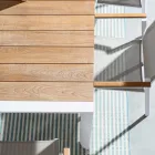 Havebord 180x90 cm med aluminiumsfod og teakplade - Mean Viadurini