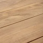 Havebord 180x90 cm med aluminiumsfod og teakplade - Mean Viadurini