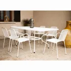 180 cm havebord i metalnet, fremstillet i Italien - Lirion Viadurini