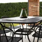 180 cm havebord i metalnet, fremstillet i Italien - Lirion Viadurini