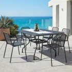 180 cm havebord i metalnet, fremstillet i Italien - Lirion Viadurini