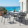 180 cm havebord i metalnet, fremstillet i Italien - Lirion