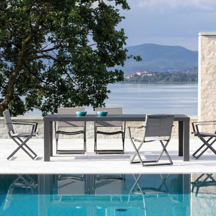 Havebord, der kan forlænges til 400 cm i stål. Made in Italy - Selvaggia Viadurini