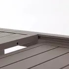 Udtrækkeligt havebord op til 240 cm i hvid eller taupe aluminium - Franz Viadurini