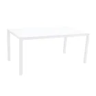 Havebord med malet aluminiumskonstruktion og glasplade - Salim Viadurini