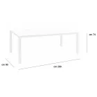 Havebord med malet aluminiumskonstruktion og glasplade - Salim Viadurini