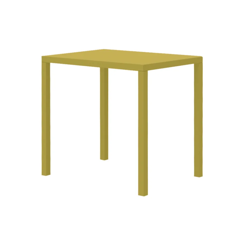 Rektangulært havebord i galvaniseret stål lavet i Italien - Azul Viadurini