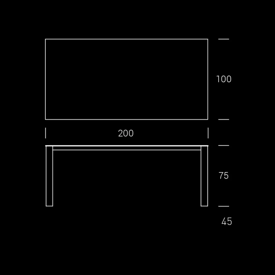 HPL Havebord med aluminiumsstruktur lavet i Italien - Carl Viadurini